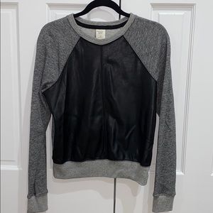 Abercrombie & Fitch Leather Sweater Shirt